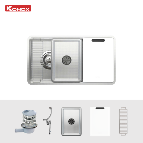 Chậu rửa chén Konox Dekor JP8044SU-L 1 hố chống xước